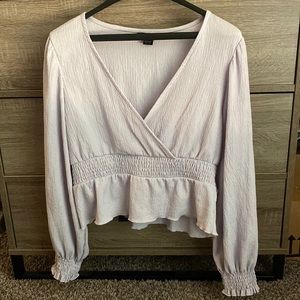Lilac V-Neck Blouse